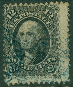 EDW1949SELL : USA 1861 Scott #69 Used with Blue cancel. Sound. Catalog $110.00.