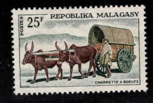 Madagascar Scott 375 MH* mail cart stamp