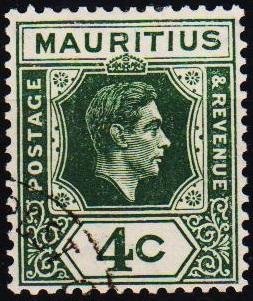 Mauritius. 1938 4c S.G.254b Fine Used