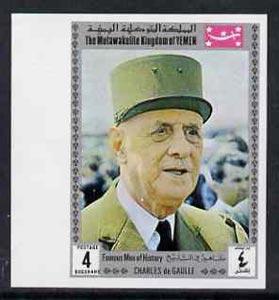 Yemen - Royalist 1969 Famous Men of History 4b De Gaulle ...