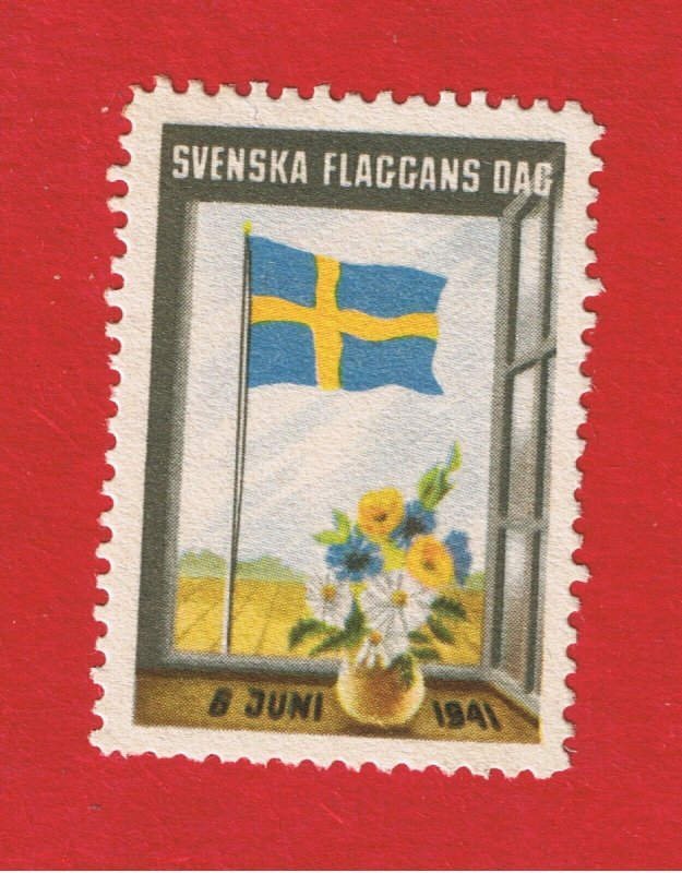 Sweden 1941 Flag Day Poster Stamp    Free S/H