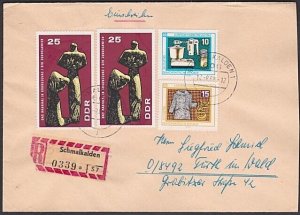 EAST GERMANY 1968 registered cover - nice franking - ......................a3332