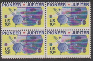 U.S.#1556 Pioneer - Jupiter 10c Block of 4, MNH.