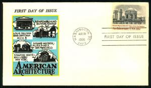 #1928-1931 American Architecture  Block of 4 (set of 4)- ...