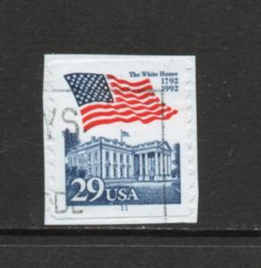 SCOTT # 2609  used  PNC #  11 Flag  &  White House ON PAPER