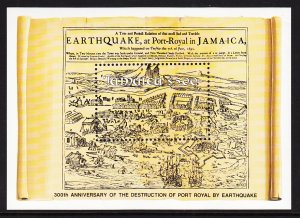 Jamaica 776 Map Souvenir Sheet MNH VF