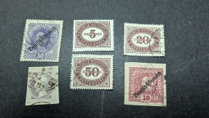Austria #189, J4 mh, J8-J9, P9B, P28
