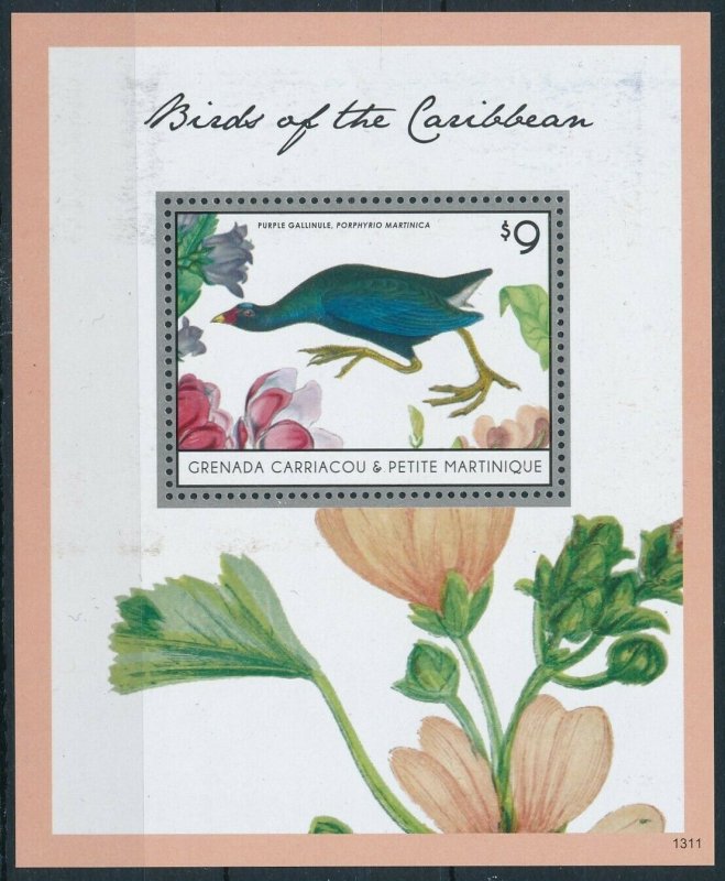 [108773] Carriacou & Petite Martinique 2013 Bird Purple Gallinule Sheet MNH