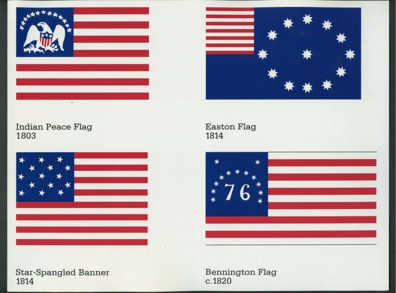 UNITED STATES SET OF 20 FLAG POSTCARDS MINT SHEETS OF FOUR AS ISSUED