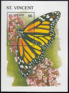 St. Vincent 1989 MNH Sc 1254 $6 Monarch Butterflies