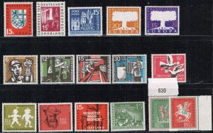 Saar 1957,Sc.#262 and more MNH stamps