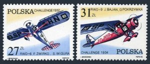 Poland 2515-2516, MNH. Michel 2806-2807. Victory, RWD-6, RWD-9 monoplanes, 1982.
