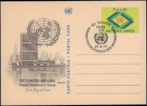 United Nations Geneva, Government Postal Card