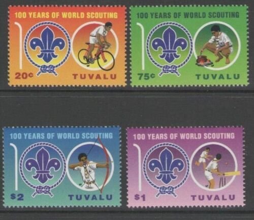 TUVALU SG1258/61 2007 CENTENARY OF WORLD SCOUTING MNH 