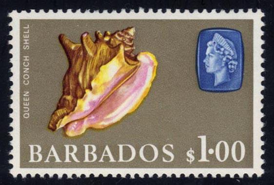 Barbados #279a Queen Conch Shell; Unused (2Stars)