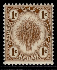 MALAYSIA - Kedah GV SG26, 1c brown, NH MINT.