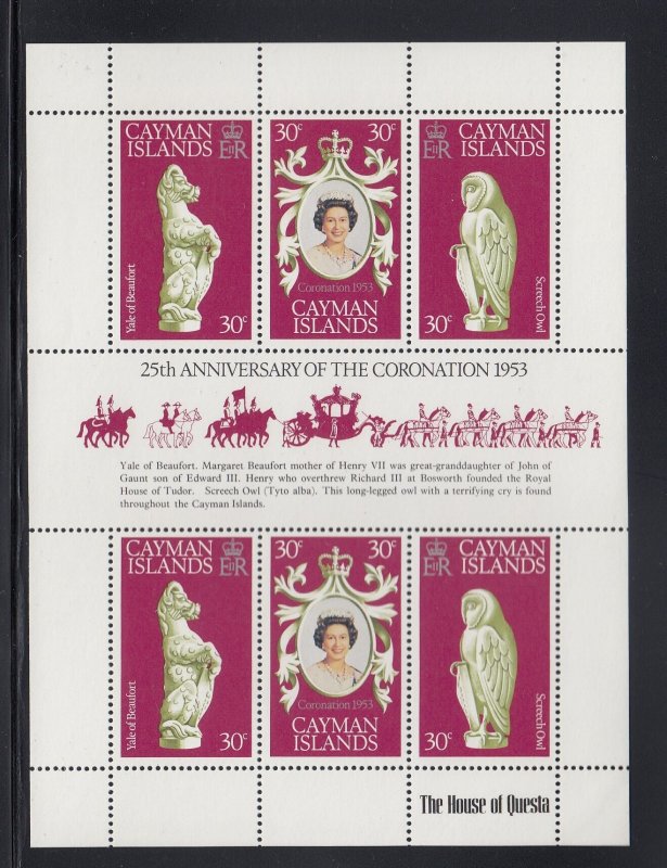 Cayman Islands 404 QEII Coronation mnh