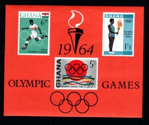Ghana # 185a Mint S/S Olympics!