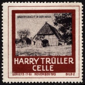 1913 Germany Poster Stamp Harry Trüller Celle Farm In The Heath