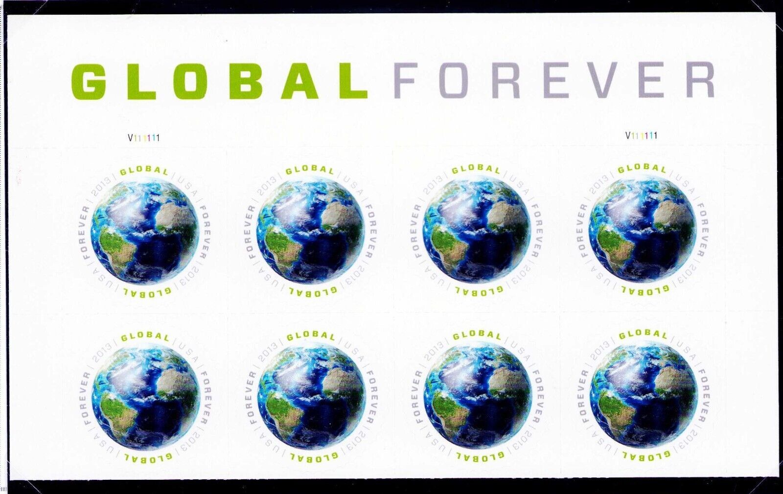 4740/5460 - 2013-20 Global Forever stamps, complete set of 8