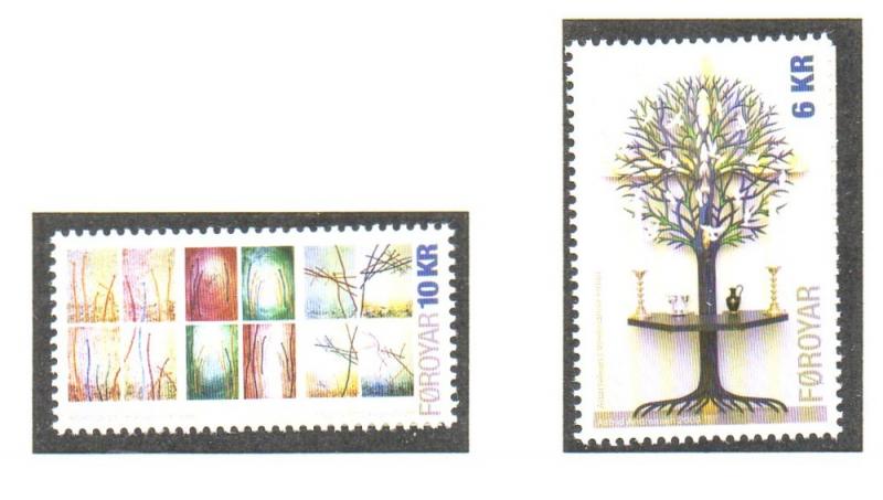 Faroe Islands Sc 522-3 2009 Christmas stamp set mint NH