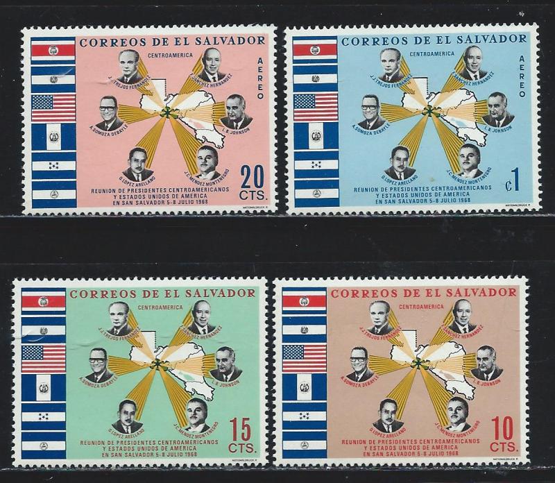 SALVADOR, EL SC# 789-90, C250-1 F-VF MNH 1968