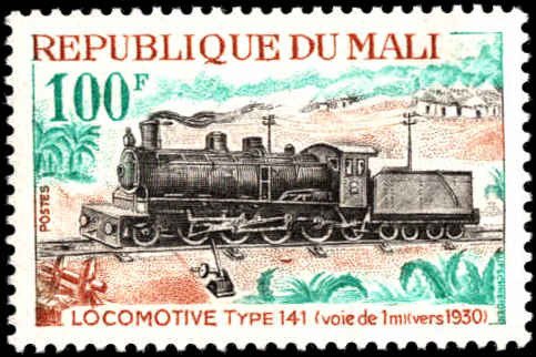 Mali #140-144, Complete Set(5), 1970, Trains, Never Hinged