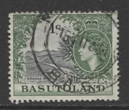 Basutoland - Scott 47 - Orange River Issue -1954 - Used - Single 1d Stamp