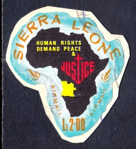 Sierra Leone - Scott #C78 - Used - On piece, Angola design - SCV $10