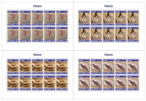 Mozambique - 2021 Fossils, Arthropod, Fish - 4 10 Stamp Sheets - MOZ210303f