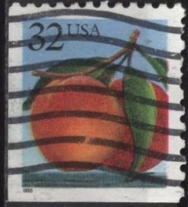 US 2487 (used) 32¢ peaches (small 1995)