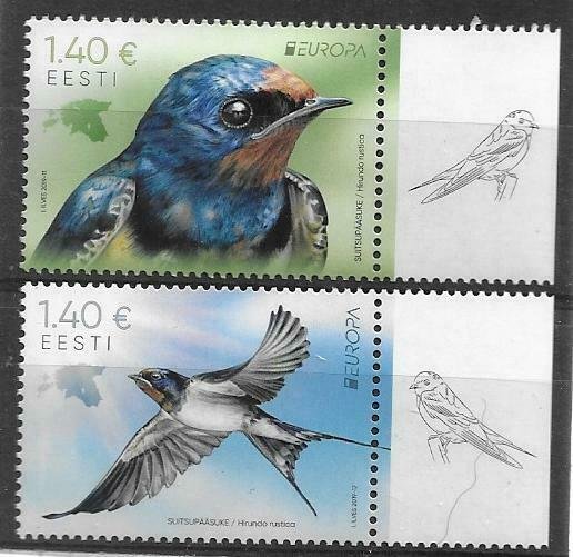 2019    ESTONIA  -  EUROPA  -  BIRDS  -   MNH