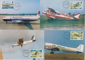 Isle of Man 1984 - Aircraft set 5 Maxicard
