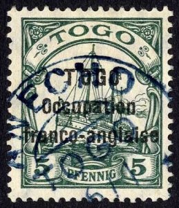 Togo SGF9 TOGO Occupation franco-anglaise on 5pf green