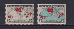 Canada #85-86 mint, cat. $ 90.00