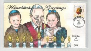 2007 COLLINS HANDPAINTED HOLIDAYS HANUKKAH LIGHTING THE CANDLES