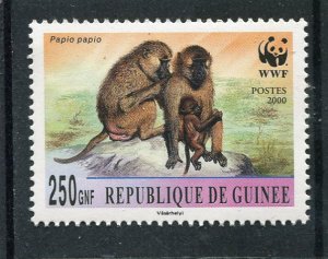 Guinea 2000 WWF MONKEY MANGABEY 1 value Perforated Mint (NH)