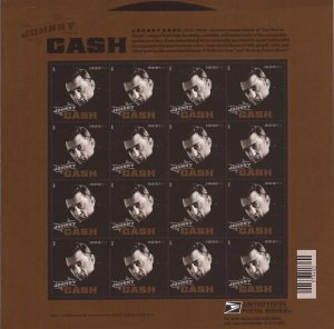 US Stamp - 2013 Johnny Cash - Sheet of 16 Forever Stamps #4789