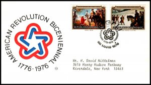 Rwanda 722-723 US Bicentennial Typed FDC