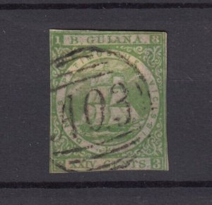 British Guiana QV 1860 24c Green Fine Used BP9410