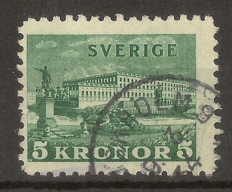 Sweden 1930 5kr Royal Palace SG176 Fine Used