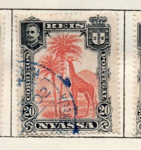 Nyassa 1901 Early Issue Fine Used 20r. NW-113373