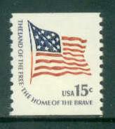 U.S. 1618C 15c Flag Fine MNH