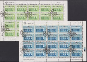 Cyprus 1984 Europa CEPT Bridges Sc.625-626 2 Sheets Used