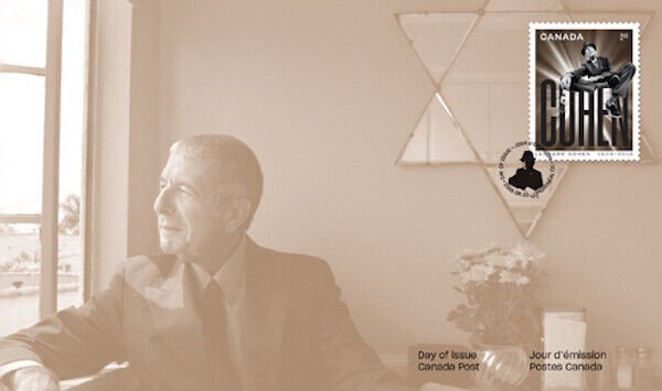 CANADA POST TRIBUTE to LEONARD COHEN - SET of 4 OFFICIAL 1st DAY COVERS