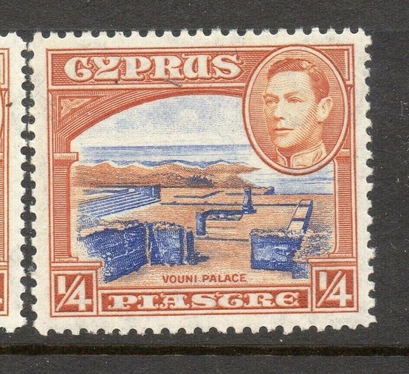 Cyprus 1938 Early Issue Fine Mint Hinged 1/4p. 303634