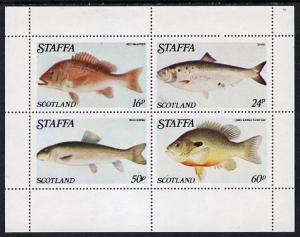 Staffa 1979 Fish #04 (Snapper, Shad, etc) perf  set of 4 ...