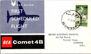 Lebanon FFC 1960 - BEA Comet 4B - Beirut To London - J7431