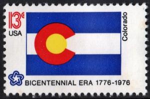 SC#1670 13¢ Bicentennial State Flags: Colorado Single (1976) MNH