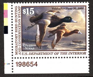 U.S. #RW66 MINT PL# OG NH